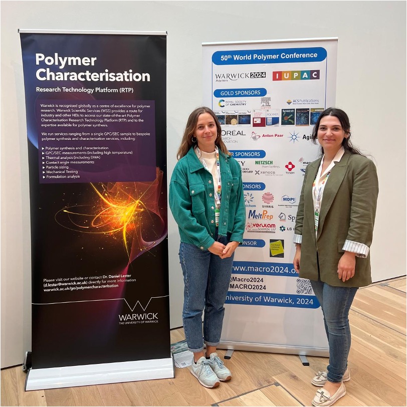 Our students Gabriela Garbonova and Bige Bati participating in IUPAC Macro 2024